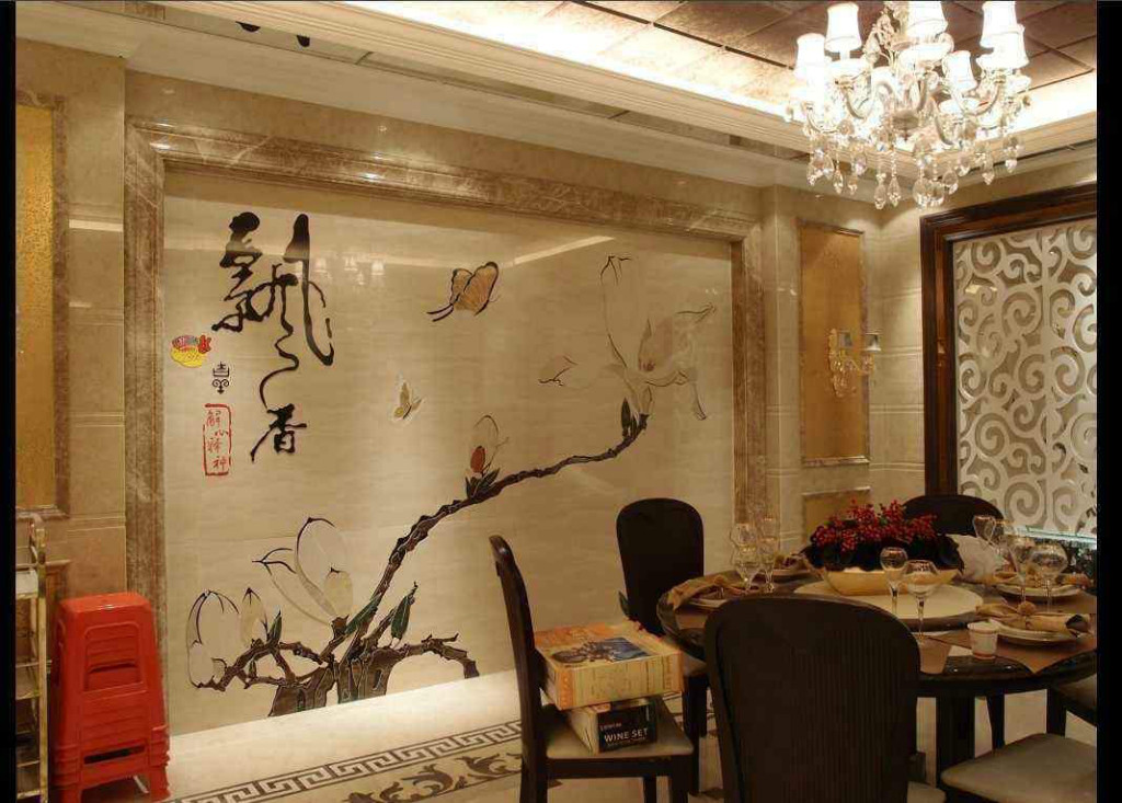 石材水刀背景墻
